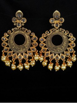 Reverse Ad Earrings With Meenakari Work